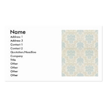 Motif bleu-clair et beige de damassé, lustre carte de visite