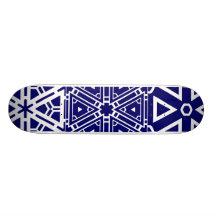 Motif bleu contemporain planches à roulettes