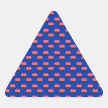 Motif bleu de petit gâteau autocollants