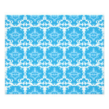 Motif bleu et blanc de damassé photographie