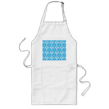 Motif bleu et blanc de damassé tabliers