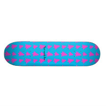 Motif bleu et rose d'arbre de Noël Plateaux De Skateboards Customisés