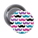 Motif bling coloré de moustache (scintillement de  pin's
