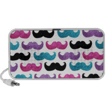 Motif bling coloré de moustache (scintillement de  système de haut-parleurs