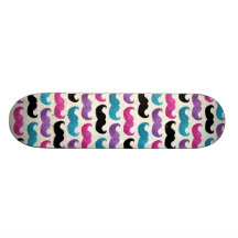 Motif bling coloré de moustache (scintillement de  planche à roulette
