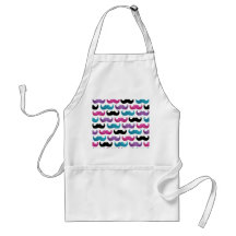 Motif bling coloré de moustache (scintillement de  tablier