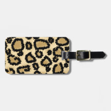 Motif, Brown et noir d'empreinte de léopard Étiquettes Pour Bagage