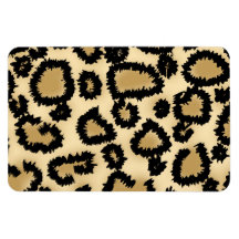 Motif, Brown et noir d'empreinte de léopard Magnets En Rectangle