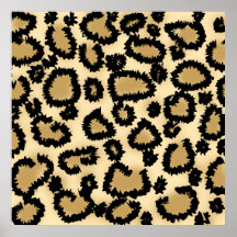 Motif, Brown et noir d'empreinte de léopard Affiche