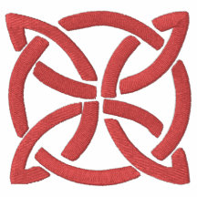 Motif celtique rouge de la conception 3 de Knotwor Polos Brodés
