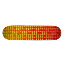 Motif chaud de gradient de peu planches à roulettes customisées