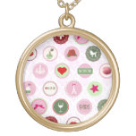Motif chic minable girly rose de Paris Collier Personnalisé