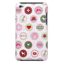 Motif chic minable rose vintage de Paris Coque iPod Touch Case-Mate