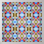 Motif coloré d'angles affiche