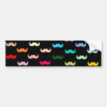 Motif coloré de moustache d'arc-en-ciel sur le noi autocollant pour voiture