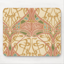 motif complexe de coeurs d'amour de nouveau d'art tapis de souris