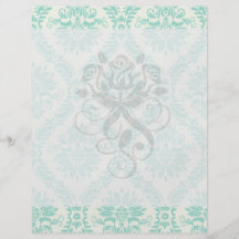 motif crème de damassé de vert bleu prospectus