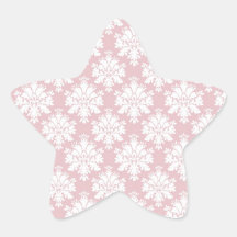 motif crème rose et blanc amorti de damassé autocollants