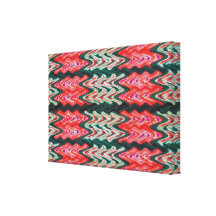Motif d'abrégé sur rouge toile tendue sur châssis