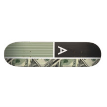 Motif d'argent ; Vert Planches À Roulettes