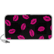 Motif de baisers de rose haut-parleurs portables