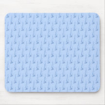 Motif de bateau à voile. Bleu-clair et bleu Tapis De Souris