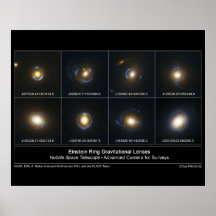 Motif de boudine de Lensing de la gravité Poster
