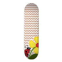 Motif de Brown Chevron ; Coccinelle Skateboards Customisés