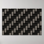 Motif de Carbonfiber Checkered Posters