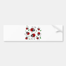 Motif de coccinelles de bande dessinée adhésif pour voiture