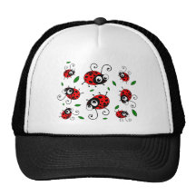 Motif de coccinelles de bande dessinée casquettes de camionneur