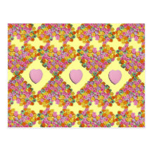 Motif de coeurs de sucrerie de Valentine Cartes Postales