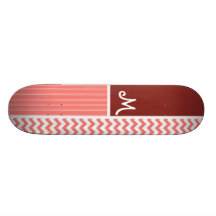 Motif de corail de Chevron Skateboard Customisable