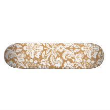 Motif de damassé de Brown Planches À Roulettes
