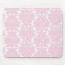 motif de damassé de flourish doucement de rose et  tapis de souris