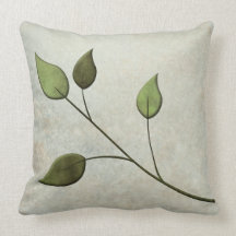 Motif de feuille coussin