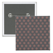 Motif de fleur assez rose et gris-foncé pin's