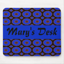 motif de fleur bleu tapis de souris