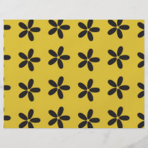 Motif de fleurs noir prospectus avec motif
