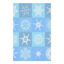 Motif de flocon de neige papiers à lettres