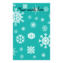 Motif de flocons de neige de turquoise motifs pour papier à lettre