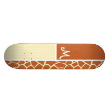 Motif de girafe de Brown Plateaux De Skateboards Customisés