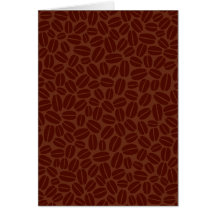 Motif de grains de café carte de vœux