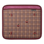 Motif de grille mignon de coccinelles housses ipad