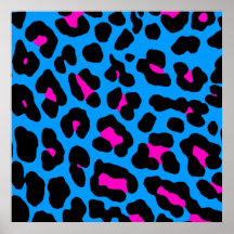 Motif de léopard du tigre 80s de Corey rétro Posters