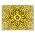 Motif de mandala de fractale de tournesol de hippi photo