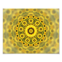 Motif de mandala de fractale de tournesol de hippi photo