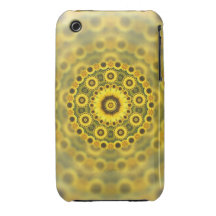 Motif de mandala de fractale de tournesol de hippi coque iPhone 3