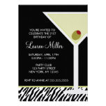Motif de Martini et de zèbre Faire-parts