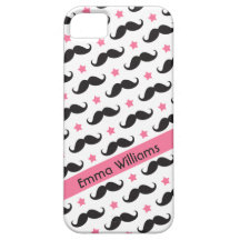 Motif de moustache avec des étoiles de rose person coque iPhone 5 Case-Mate